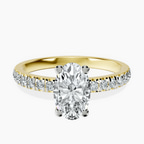 14kt Yellow Gold Venetia Half Eternity Lab Diamond Ring front image