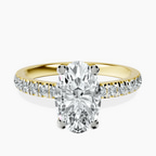 9ct Yellow Gold Venetia Half Eternity Lab Diamond Ring front image