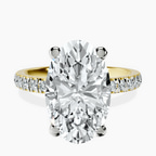 18kt Yellow Gold Venetia Half Eternity Lab Diamond Ring front image
