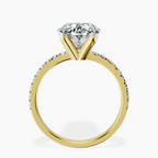 5.01 ct. oval Venetia Half Eternity Ring in 14Ct yellow gold side right image one