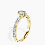 18kt Yellow Gold Venetia Half Eternity Lab Diamond Ring standing product image one