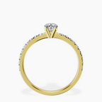 18kt Yellow Gold Venetia Half Eternity Lab Diamond Ring side right image one