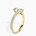 18kt Yellow Gold Venetia Half Eternity Lab Diamond Ring standing product image one