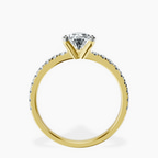 18kt Yellow Gold Venetia Half Eternity Lab Diamond Ring side right image one