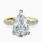 18kt Yellow Gold Venetia Half Eternity Lab Diamond Ring front image