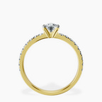 14kt Yellow Gold Venetia Half Eternity Lab Diamond Ring side right image one