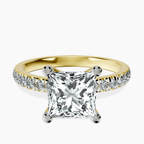 14kt Yellow Gold Venetia Half Eternity Lab Diamond Ring front image