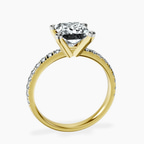 2.80 ct. princess Venetia Half Eternity Ring in 14kt yellow gold side right image one