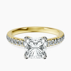 9ct Yellow Gold Venetia Half Eternity Lab Diamond Ring front image
