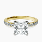 18kt Yellow Gold Venetia Half Eternity Lab Diamond Ring front image