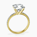 18kt Yellow Gold Venetia Half Eternity Lab Diamond Ring side right image one