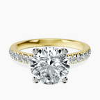 14kt Yellow Gold Venetia Half Eternity Lab Diamond Ring front image