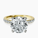 14kt Yellow Gold Venetia Half Eternity Lab Diamond Ring front image