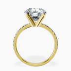 5.02 ct. round Venetia Half Eternity Ring in 9Ct yellow gold side right image one