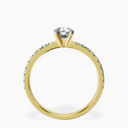 10kt Yellow Gold Venetia Half Eternity Lab Diamond Ring side right image one