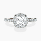 18kt Rose Gold Lumina Halo Lab Diamond Eternity Ring front image