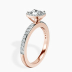 18kt Rose Gold Lumina Halo Lab Diamond Eternity Ring standing product image one