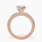 18kt Rose Gold Lumina Halo Lab Diamond Eternity Ring side right image one