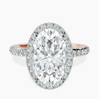 18kt Rose Gold Lumina Halo Lab Diamond Eternity Ring front image