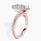 18kt Rose Gold Lumina Halo Lab Diamond Eternity Ring standing product image one