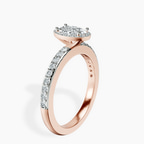 18kt Rose Gold Lumina Halo Lab Diamond Eternity Ring standing product image one