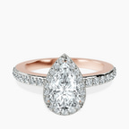 18kt Rose Gold Lumina Halo Lab Diamond Eternity Ring front image