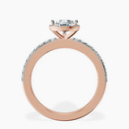 1.35 ct. pear Lumina Halo Ring in 14kt rose gold side right image one