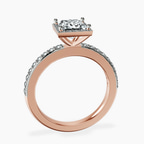 18kt Rose Gold Lumina Halo Lab Diamond Eternity Ring side right image one