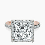 18kt Rose Gold Lumina Halo Lab Diamond Eternity Ring front image