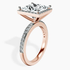 18kt Rose Gold Lumina Halo Lab Diamond Eternity Ring standing product image one