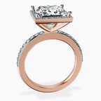 18kt Rose Gold Lumina Halo Lab Diamond Eternity Ring side right image one