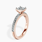 18kt Rose Gold Lumina Halo Lab Diamond Eternity Ring standing product image one