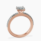 18kt Rose Gold Lumina Halo Lab Diamond Eternity Ring side right image one