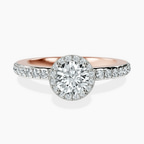 18kt Rose Gold Lumina Halo Lab Diamond Eternity Ring front image