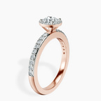18kt Rose Gold Lumina Halo Lab Diamond Eternity Ring standing product image one