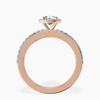 18kt Rose Gold Lumina Halo Lab Diamond Eternity Ring side right image one