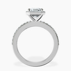 Platinum Lumina Halo Lab Diamond Eternity Ring side right image one
