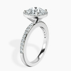 2.82 ct. round Lumina Halo Ring in 18kt white gold standing product image one