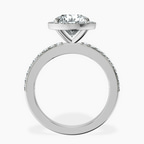 2.82 ct. round Lumina Halo Ring in 18kt white gold side right image one