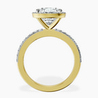 18kt Yellow Gold Lumina Halo Lab Diamond Eternity Ring side right image one