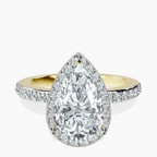 14kt Yellow Gold Lumina Halo Lab Diamond Eternity Ring front image