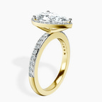 14kt Yellow Gold Lumina Halo Lab Diamond Eternity Ring standing product image one