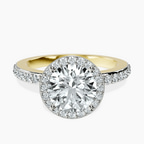 9ct Yellow Gold Lumina Halo Lab Diamond Eternity Ring front image