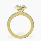 9ct Yellow Gold Lumina Halo Lab Diamond Eternity Ring side right image one