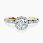 10kt Yellow Gold Lumina Halo Lab Diamond Eternity Ring front image