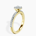 10kt Yellow Gold Lumina Halo Lab Diamond Eternity Ring standing product image one