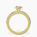 10kt Yellow Gold Lumina Halo Lab Diamond Eternity Ring side right image one