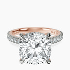 18kt Rose Gold Myra Secret Halo Lab Diamond Ring front image