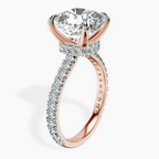 18kt Rose Gold Myra Secret Halo Lab Diamond Ring standing product image one