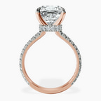 18kt Rose Gold Myra Secret Halo Lab Diamond Ring side right image one